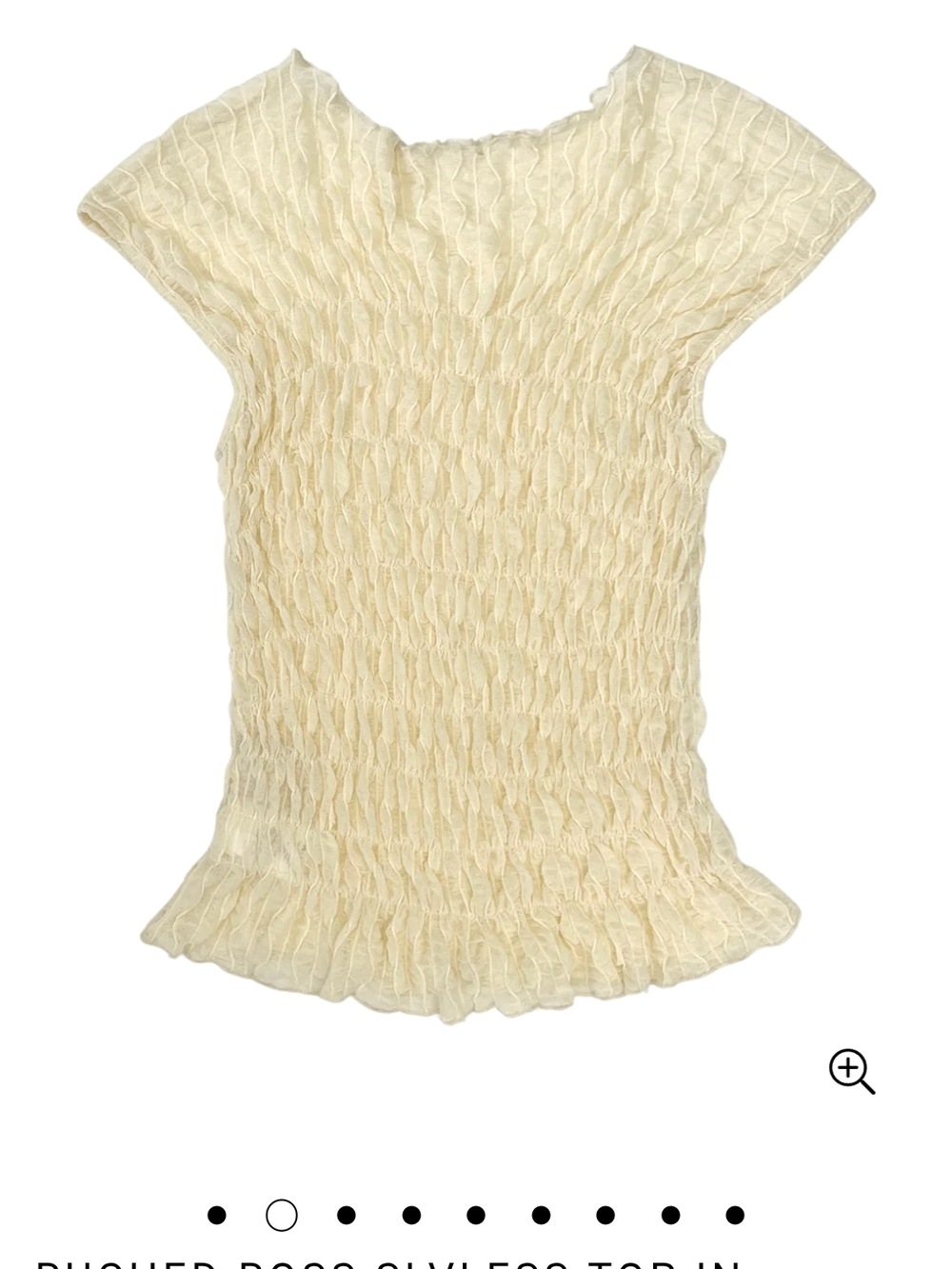 Find Me Now The Label Ruched Cream Top Xl - Picture 7 of 8